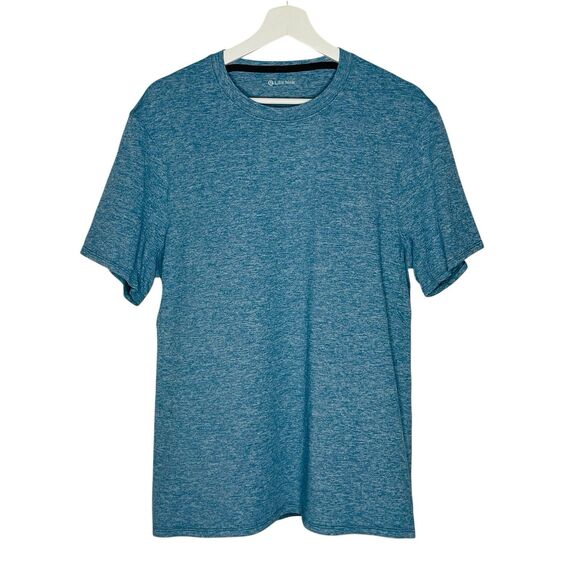 Lululemon Blue Shirt Performance Short Sleeve Men’s Large - Picture 1 of 4